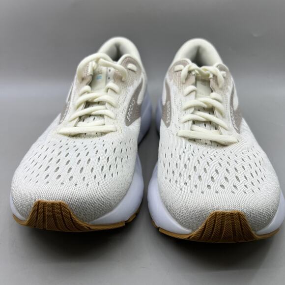 Brooks Ghost 16 Road Running Shoes Women Size 8 White Blue Comfort Low Sneakers - Picture 2 of 8